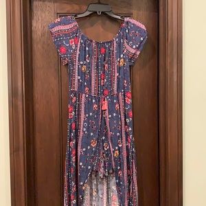 Girls Floral Romper Dress